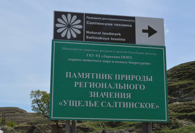 Информационный щит "Салтинское ущелье" Информационный щит "Салтинское ущелье"
